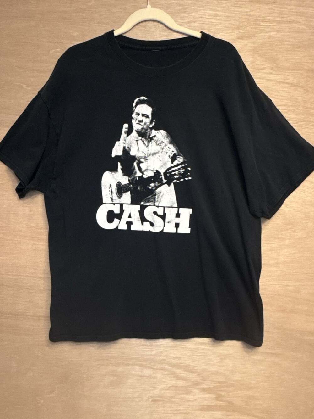 Johnny Cash The Bird T-Shirt Black Graphic Tee